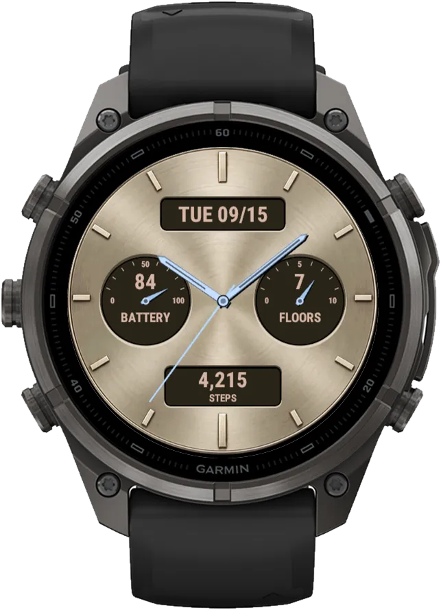 Classic Five Garmin Watch Face – Cream