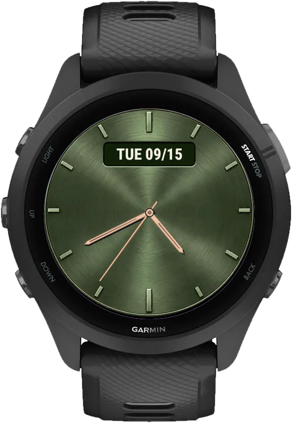 Classic Five Garmin Watch Face – Green