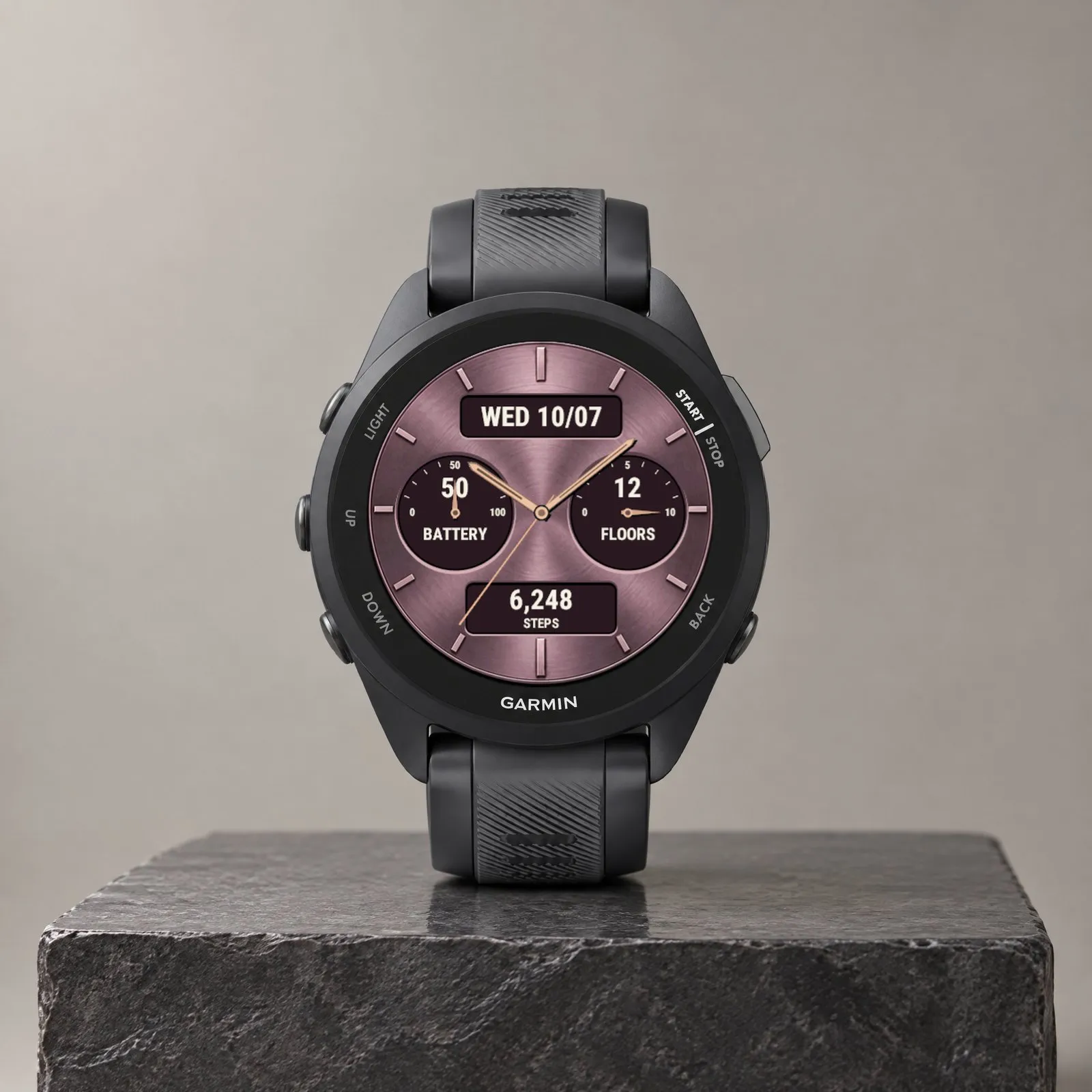 Classic Five – analog, classic Garmin watch face