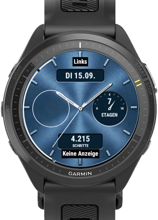 Classic Five Garmin Watch Face – Einstellungen an der Uhr