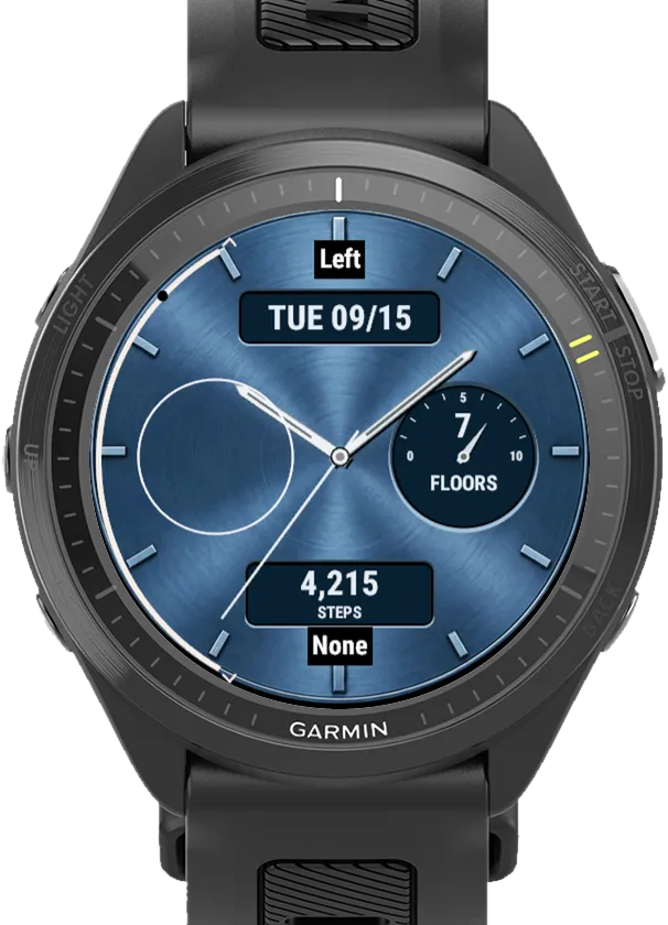 Classic Five Garmin Watch Face – Settings on the watch