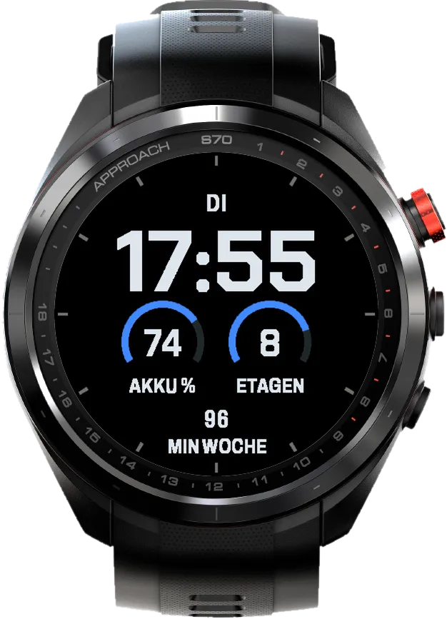 Fieldline Garmin Watch Face – Eisgrau / Blau
