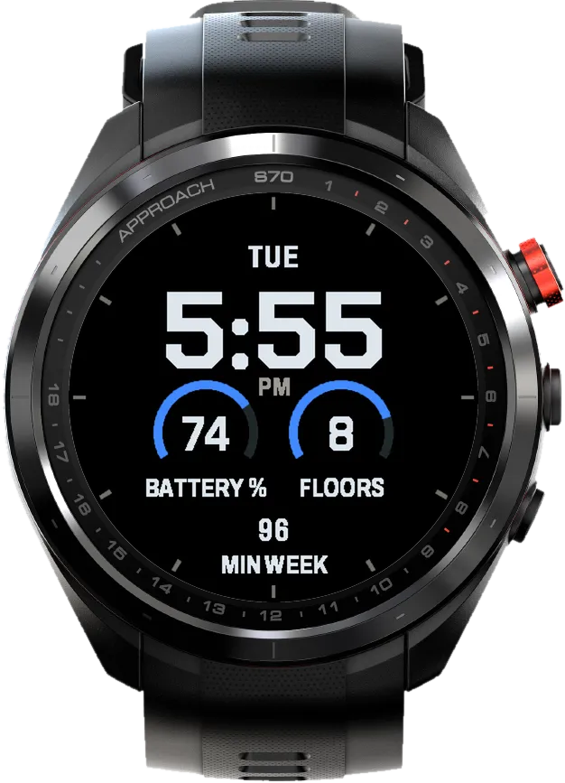 Fieldline Garmin Watch Face – Ice gray / Blue