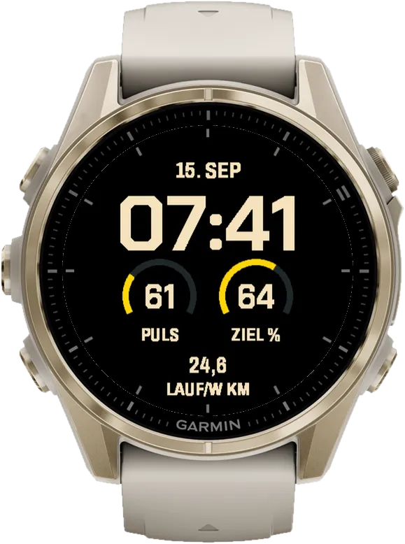 Fieldline Garmin Watch Face – Creme / Gelb