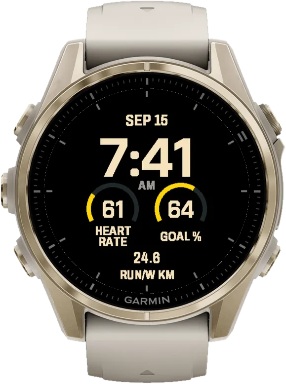 Fieldline Garmin Watch Face – Cream / Yellow