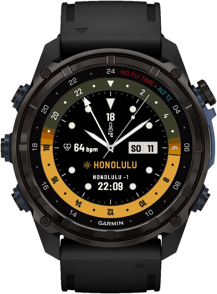 Horizon GMT Garmin Watch Face – Mango