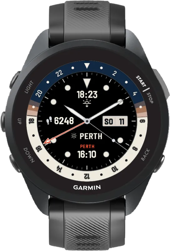 Horizon GMT Garmin Watch Face – Arktis