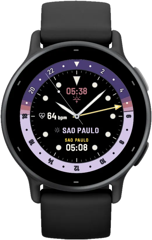 Horizon GMT Garmin Watch Face – Lilac