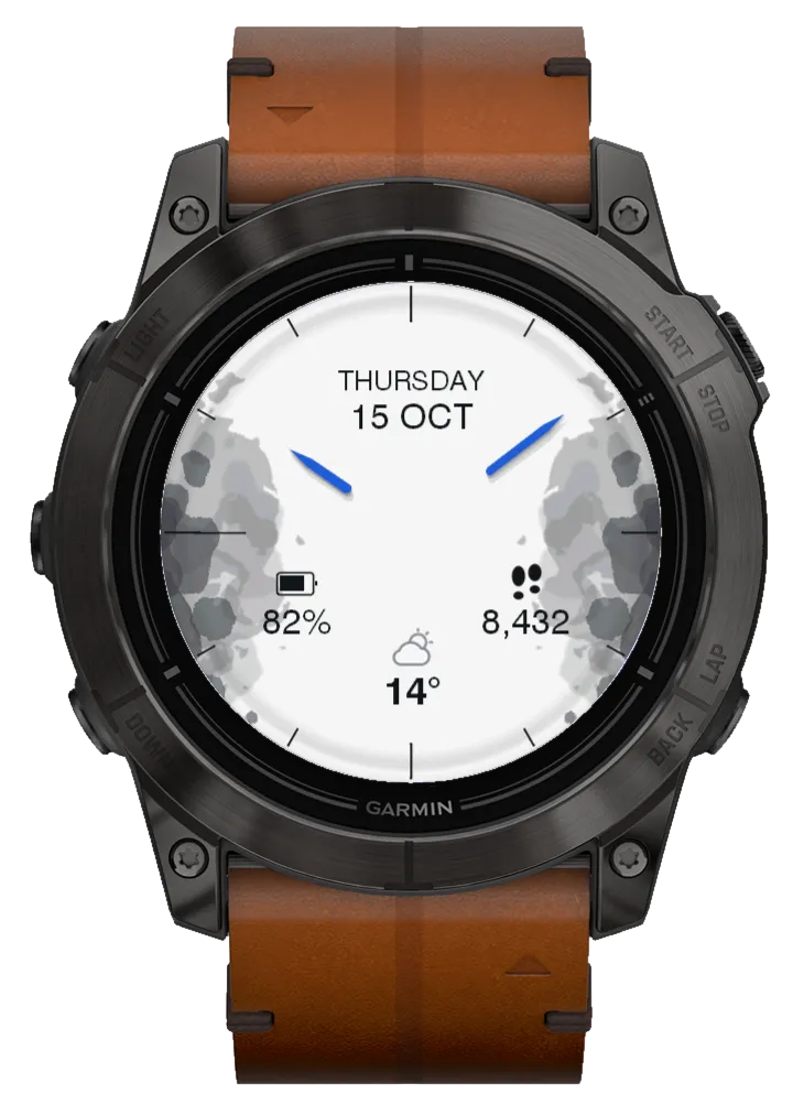 Ulm Garmin Watch Face – Abdruck 1: Kleckse am Rand
