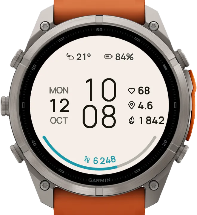 ARCLINE Garmin Watch Face – One arc: steps