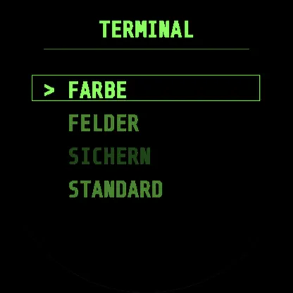 Terminal Garmin Watch Face – Einstellungen an der Uhr