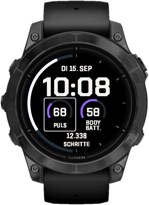 Fieldline Garmin Watch Face – Einstellungen an der Uhr