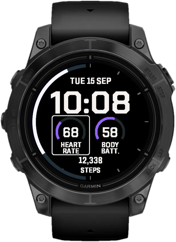 Fieldline Garmin Watch Face – Settings on the watch