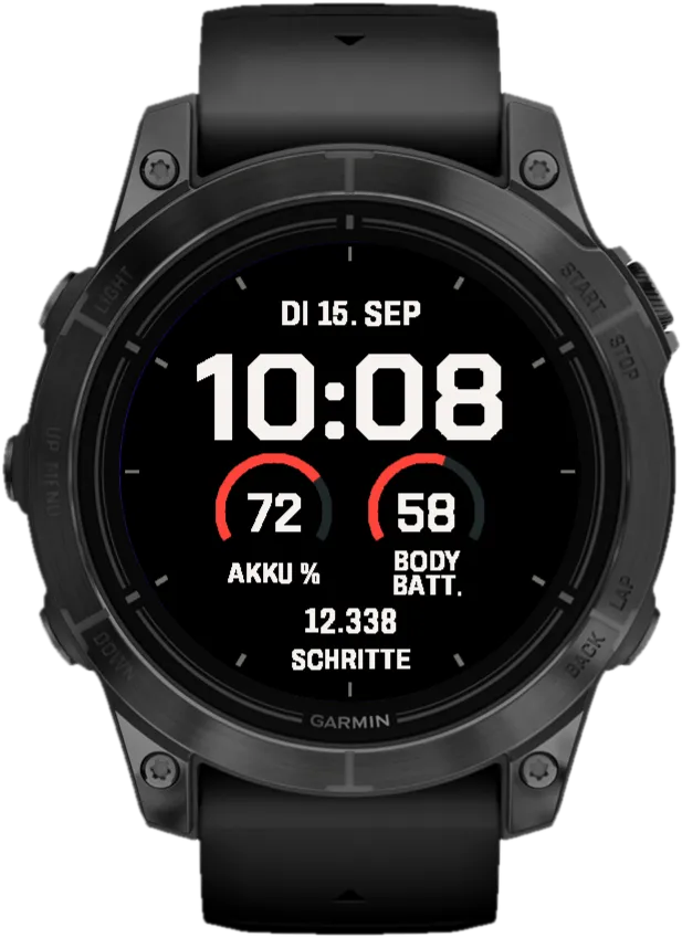 Fieldline – Big Digital Garmin Watch Face mit hohem Kontrast