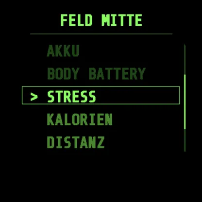 Terminal Garmin Watch Face – Einstellungen an der Uhr